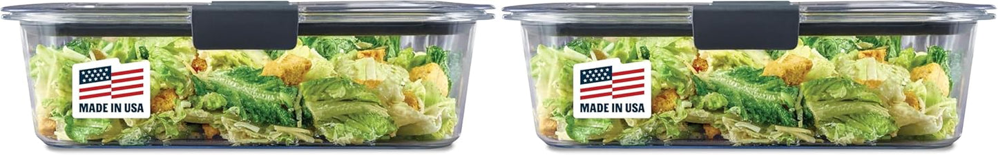 Rubbermaid Brilliance Food Storage Container, Large, 9.6 Cup