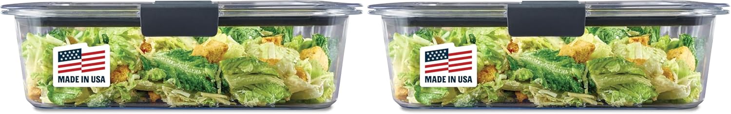 Rubbermaid Brilliance Food Storage Container, Large, 9.6 Cup
