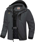 WULFUL Men's Winter Waterproof Ski Jacket - Warm Windproof Coat