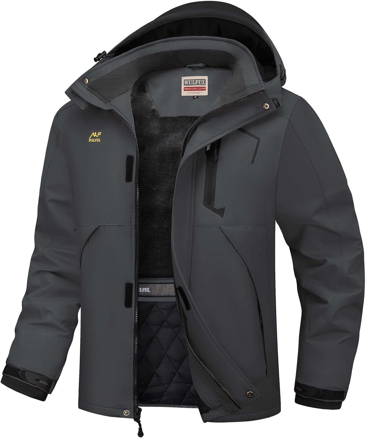 WULFUL Men's Winter Coats Waterproof Ski Jacket for Cold Weather
