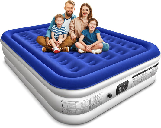 Queen Air Mattress with Built in Pump for Luxurious Comfort