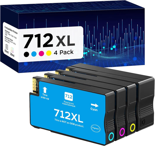 High Yield 712XL Ink Cartridges for HP DesignJet Printers