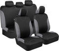 BDK UltraSleek Gray Seat Covers Full Set - Stylish Universal Fit