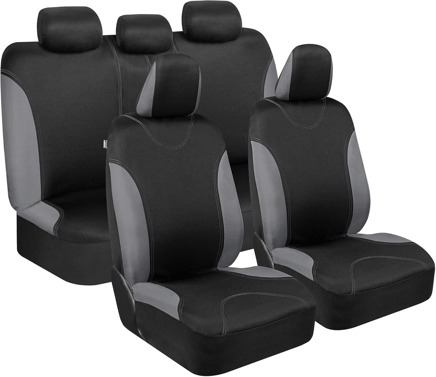 BDK UltraSleek Gray Seat Covers - Full Set