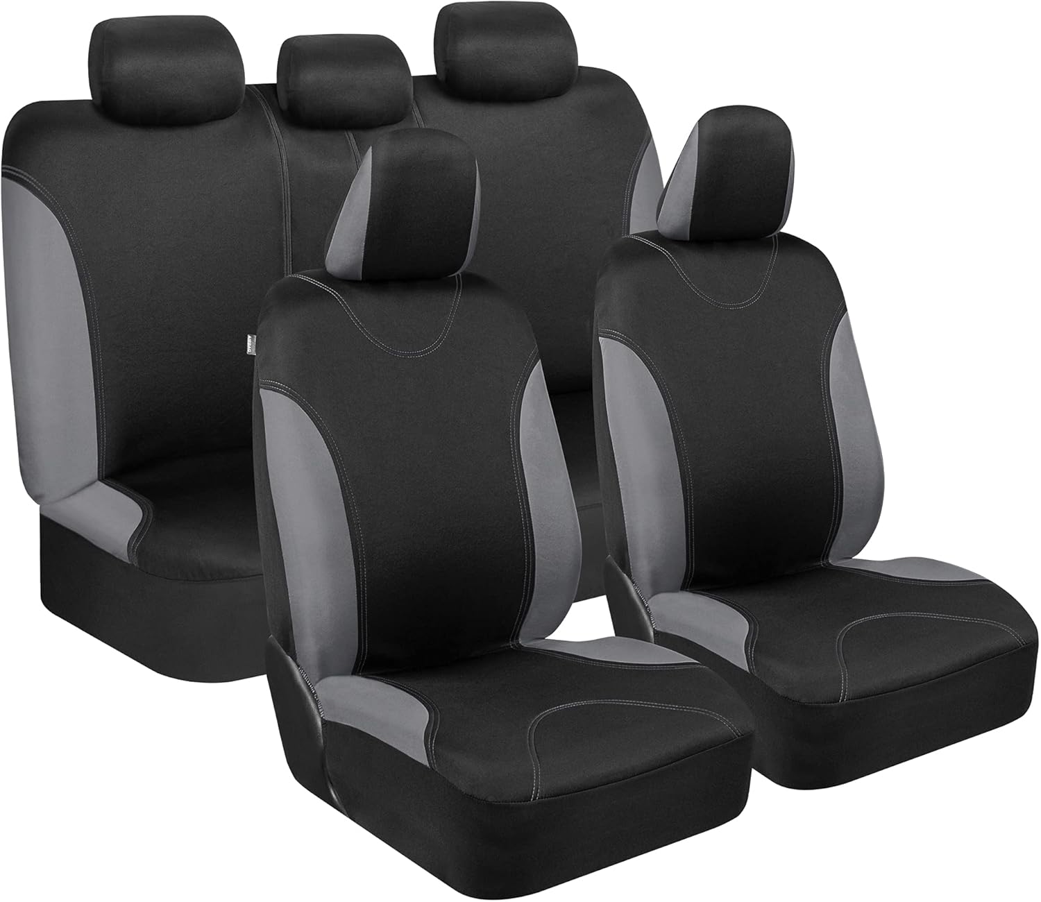 BDK UltraSleek Gray Seat Covers - Full Set