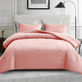 Queen Comforter Set 7 Pieces Bed in a Bag - Soft Reversible Comfort