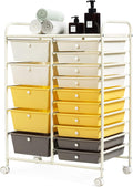 GOFLAME 15-Drawer Mobile Storage Cart for Home and Office Needs