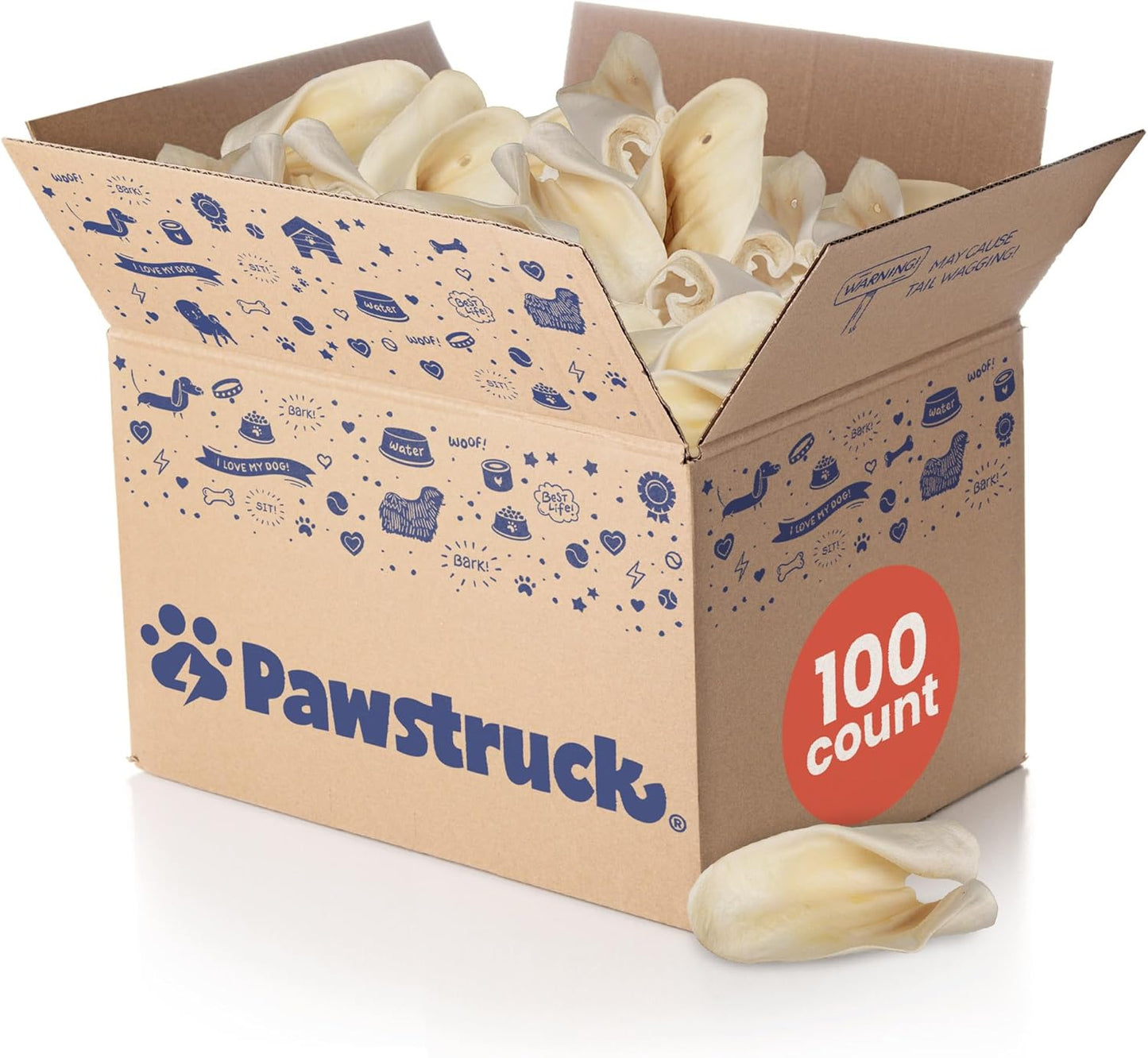 Pawstruck Natural Jumbo Cow Ears for Dogs - Healthy Chews
