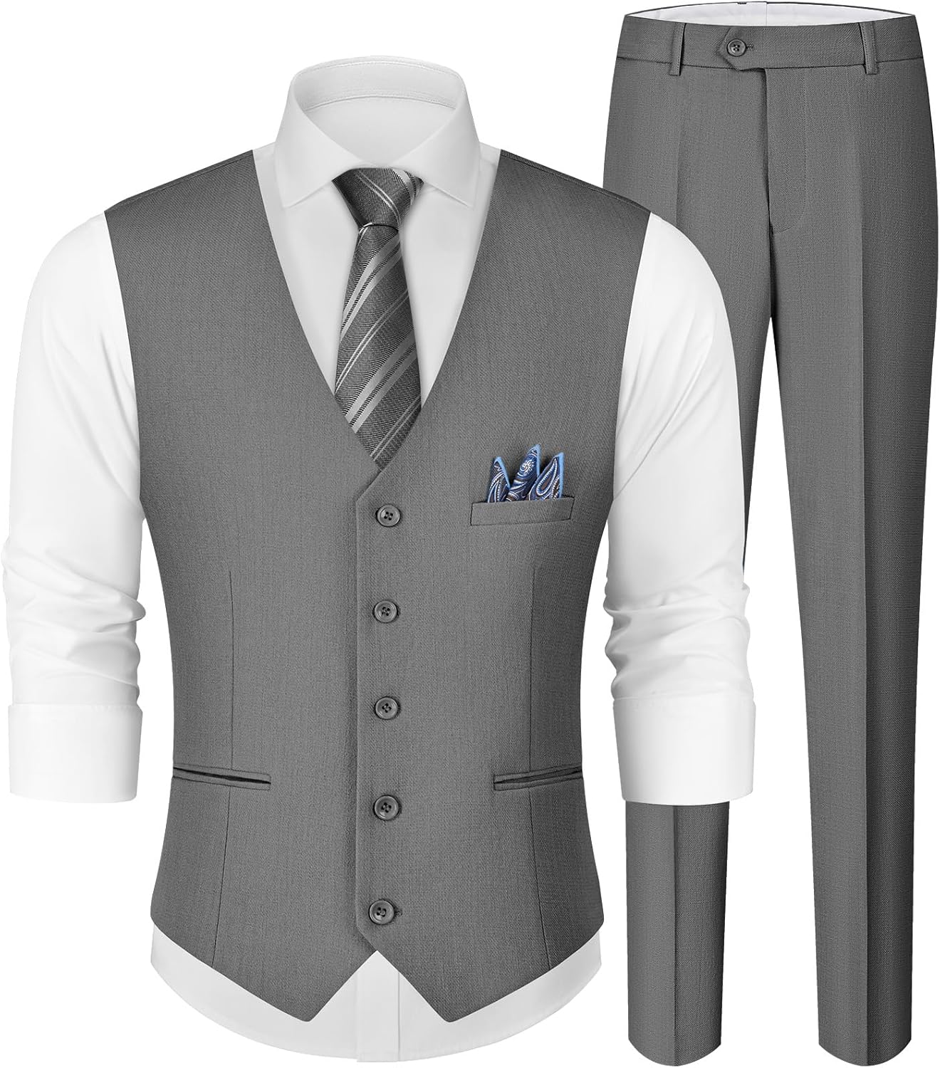 MAGE MALE Men's Linen 2 Piece Suit Slim Fit for Weddings