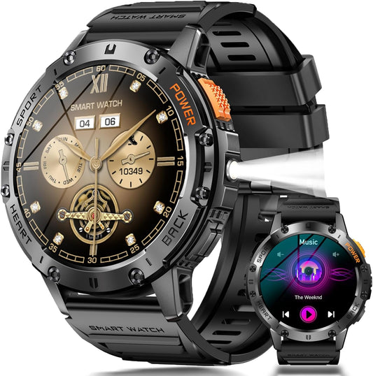 Smart Military Watch: 170+ Sport Modes, Calls, Bluetooth, Health Tracking