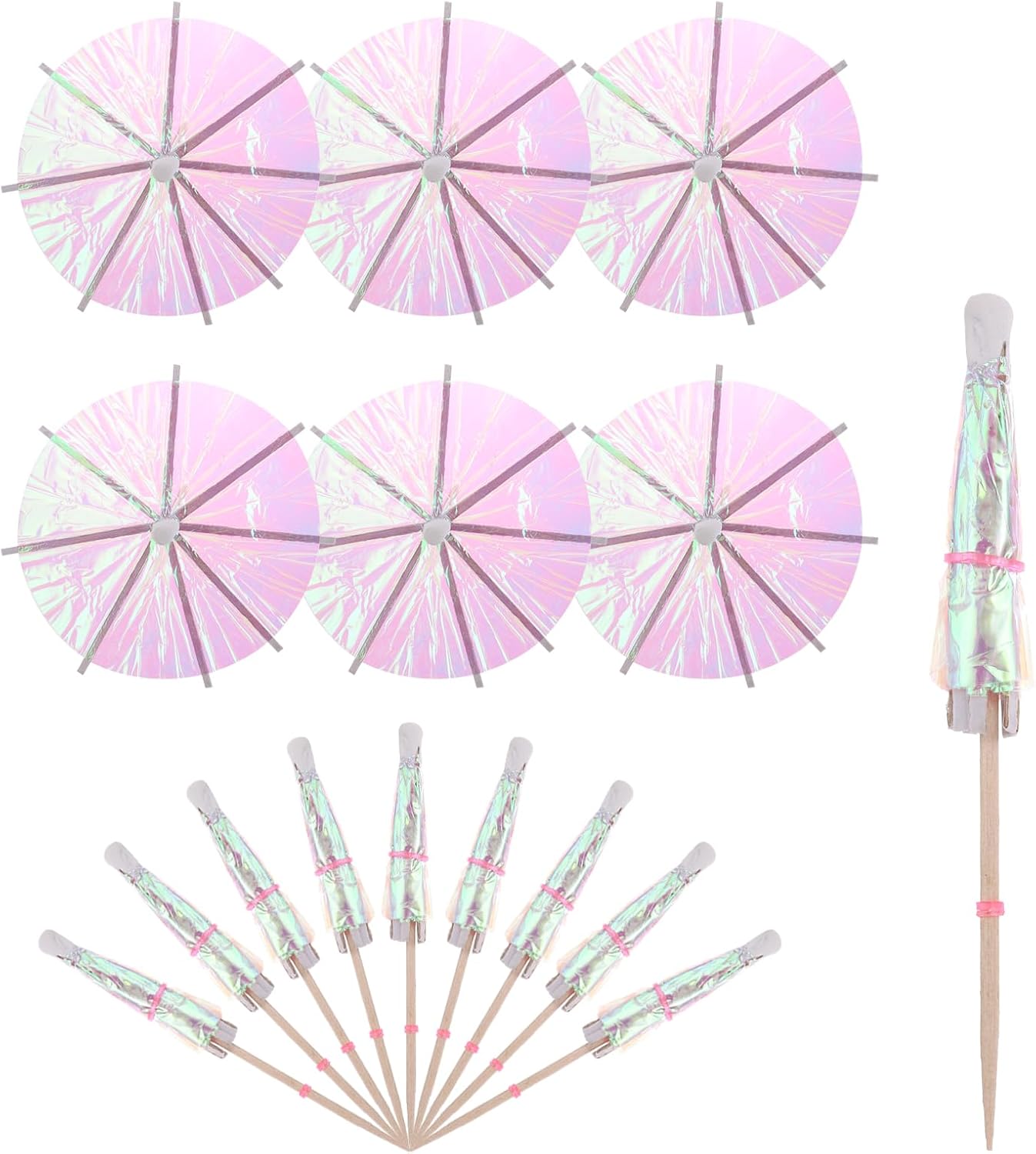 Colorful Cocktail Umbrella Picks 24 Pcs - Beach Party Must-Have!