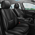 Car Seat Covers Full Set Black - Luxury Nappa Leather Fit