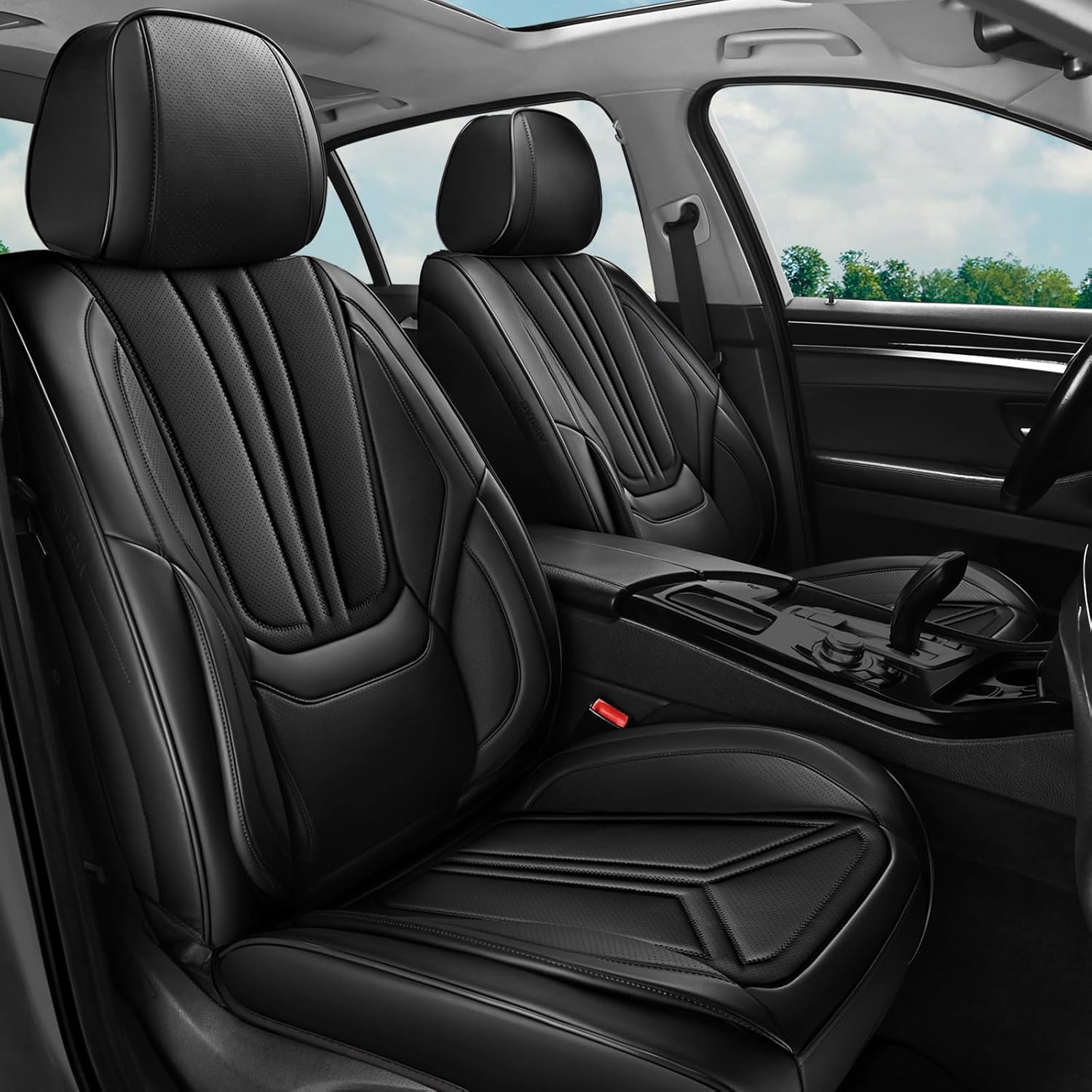 Luxury Leather Car Seat Covers Full Set for Ultimate Comfort