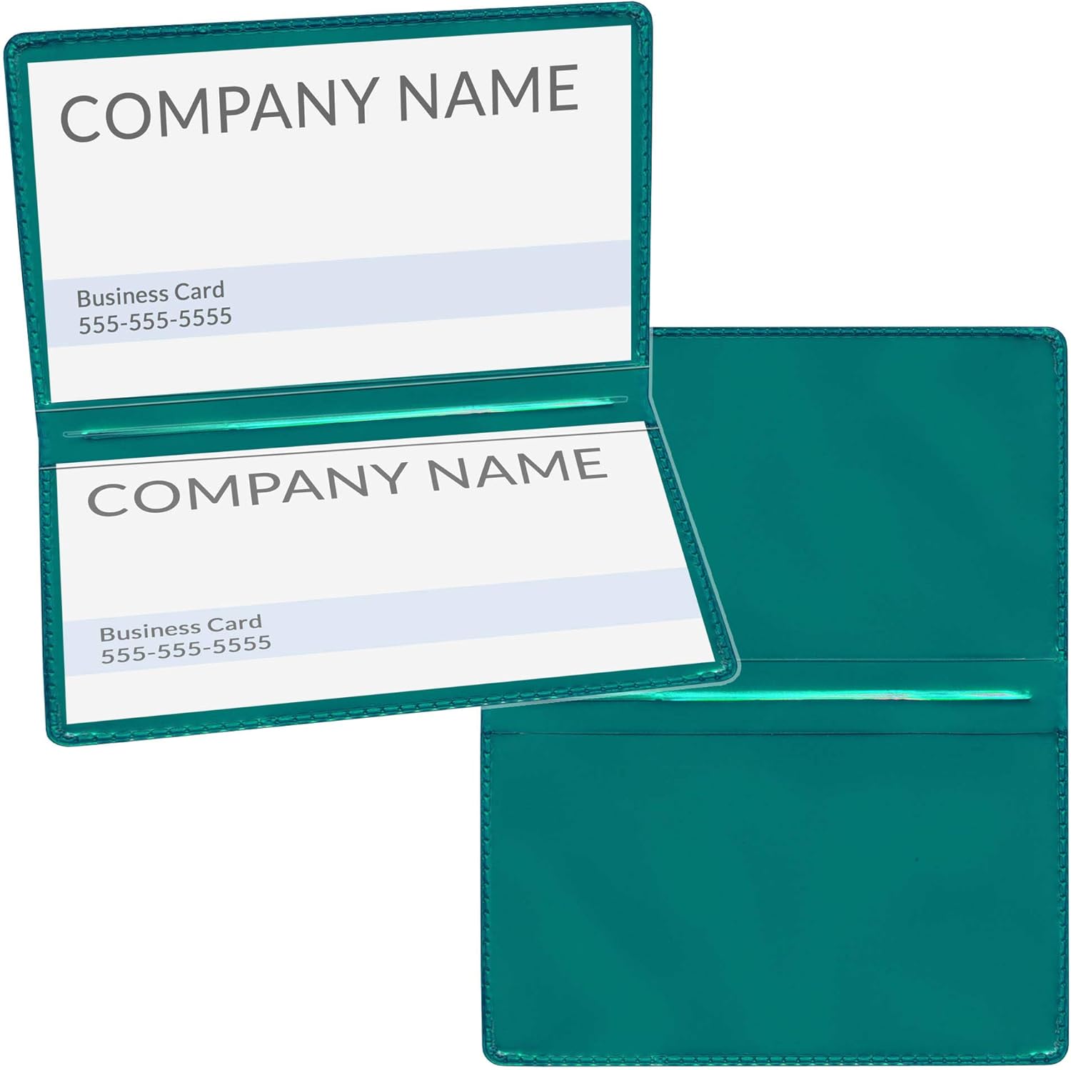 StoreSMART Metallic Green Folding Business Card Holders - 250 Pack