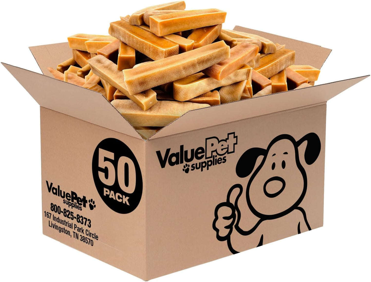 Himalayan Yak Cheese Dog Chews for Aggressive Chewers, 50 ct