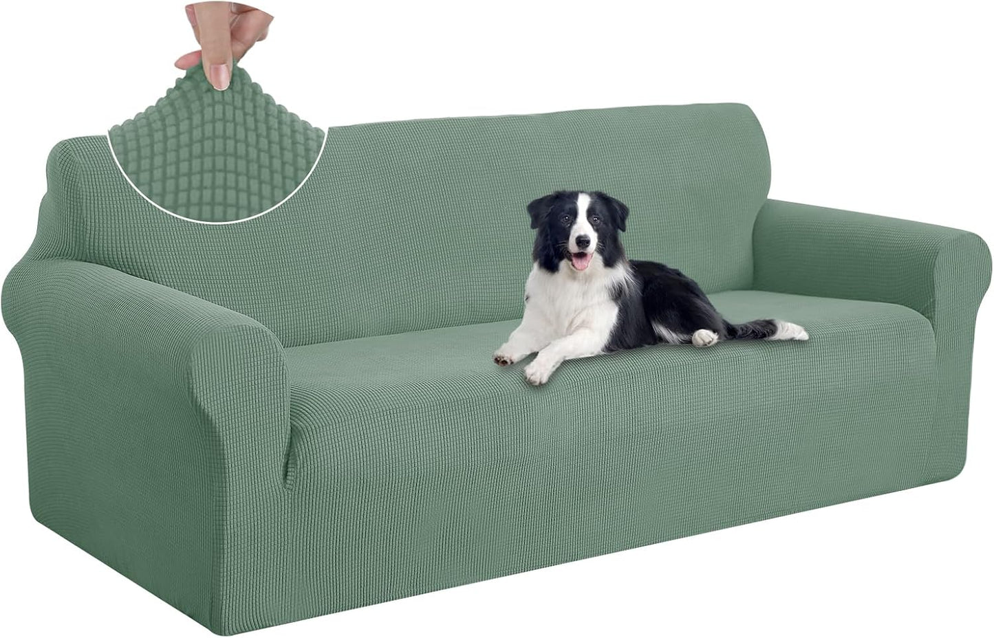 U-NICE HOME Stretch Couch Cover for Oversized Sofa Protection