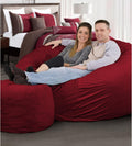 Ultimate Comfort: 6ft Bean Bag Chair | Burgundy Suede