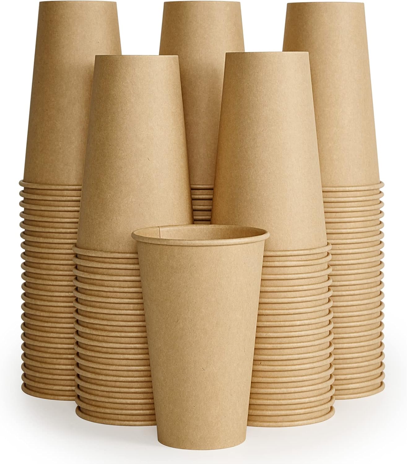 LITOPAK 16 oz Kraft Paper Cups - Convenient Disposable Cups
