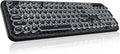 Typewriter Keyboard with Faux Leather Panel - Retro Mechanical 104-Key