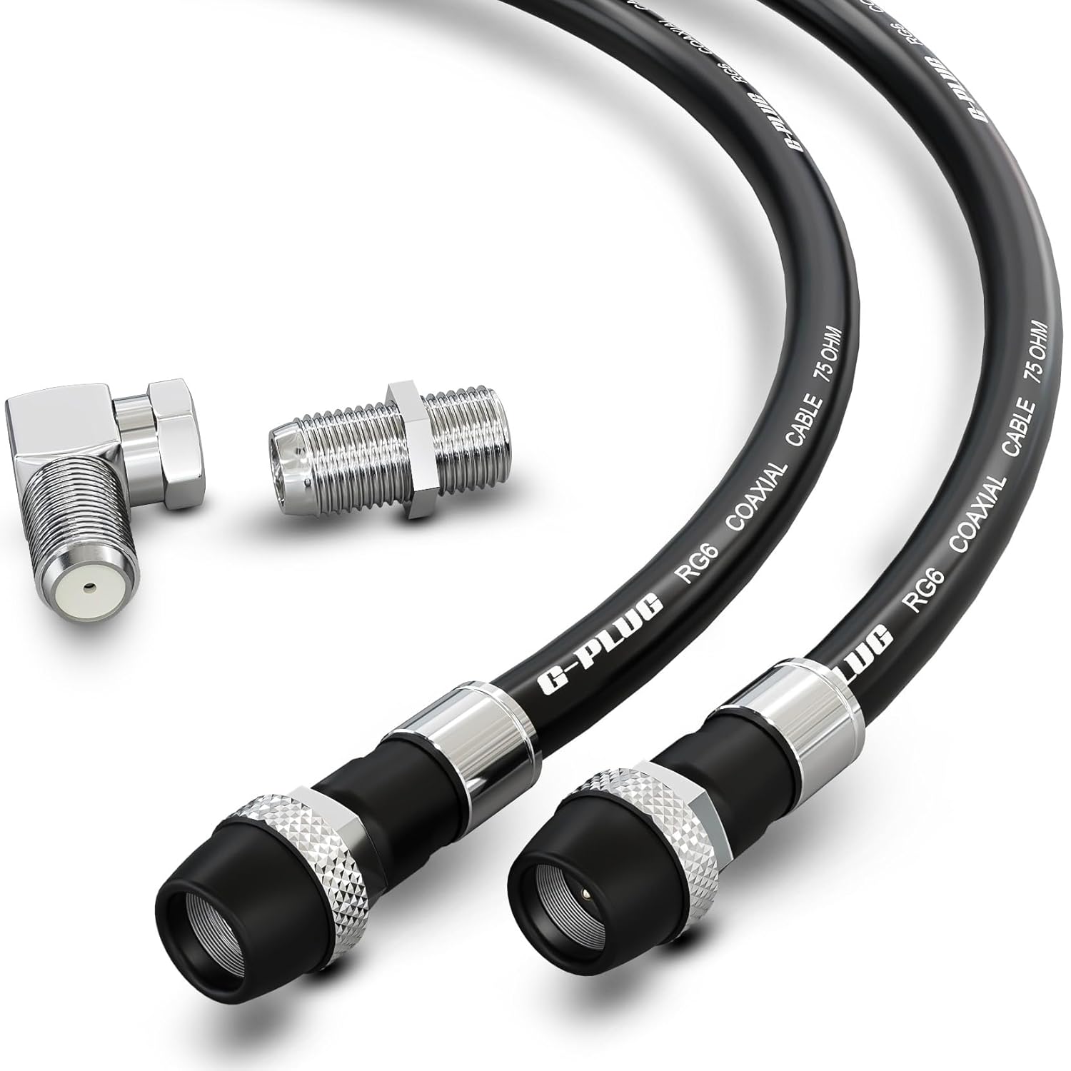 G-PLUG RG6 Coaxial Cable 150FT for HDTV and Internet Use