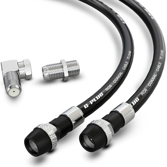 G-PLUG RG6 Coaxial Cable 150FT for HDTV and Internet Use