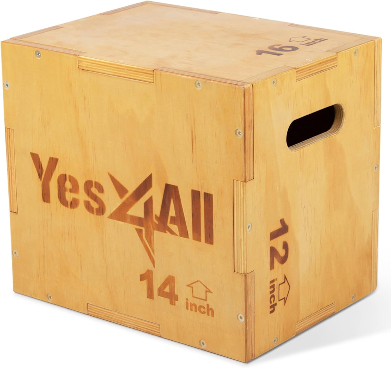 Yes4All Plyo Box for Home Gym - 3-in-1 Wooden Jump Box