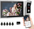 Wired Video Doorbell Apartment Intercom System 10in Touch Monitor