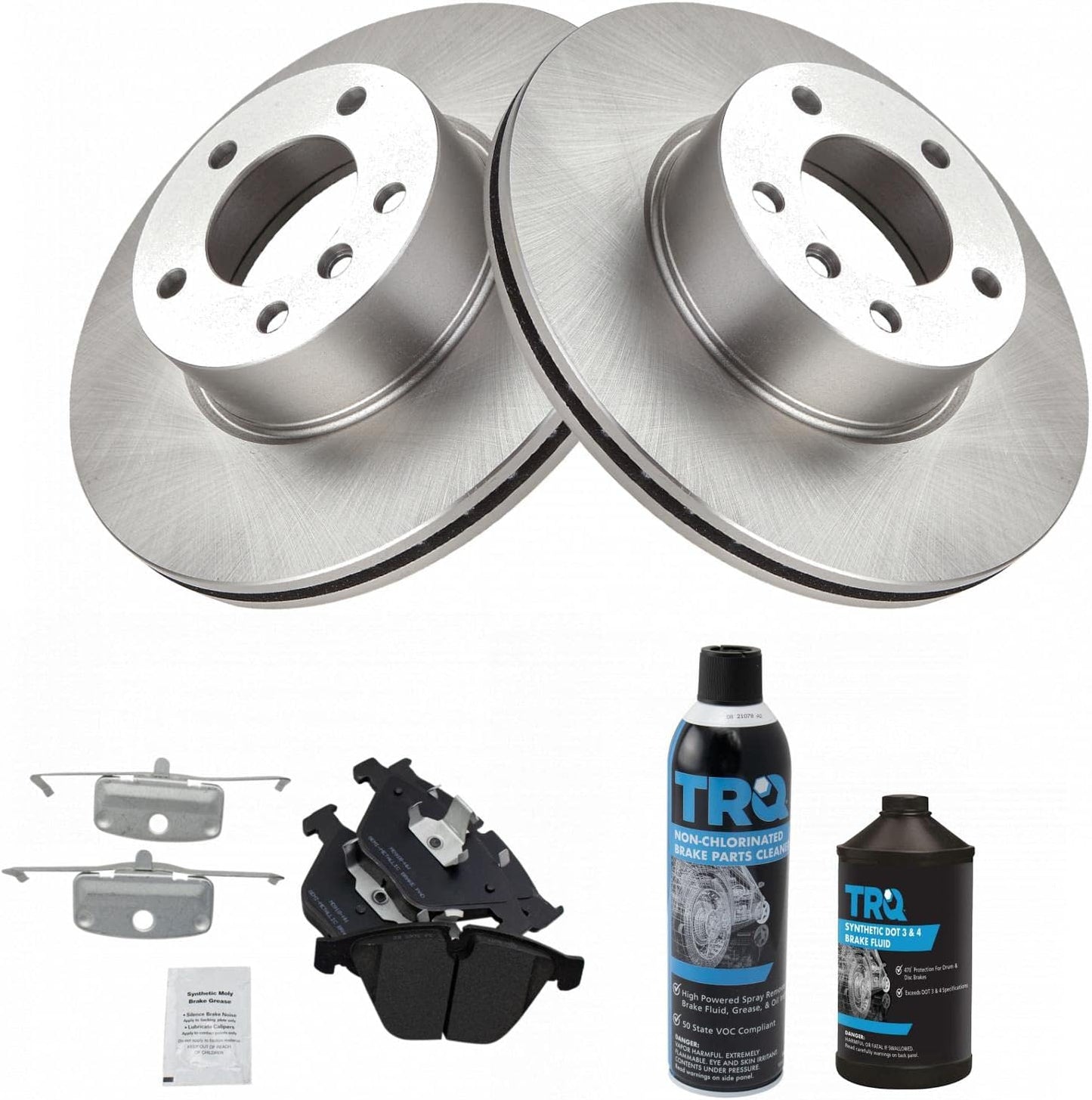 TRQ Front Brake Pad & Rotor Kit for BMW 328i and X1 Models