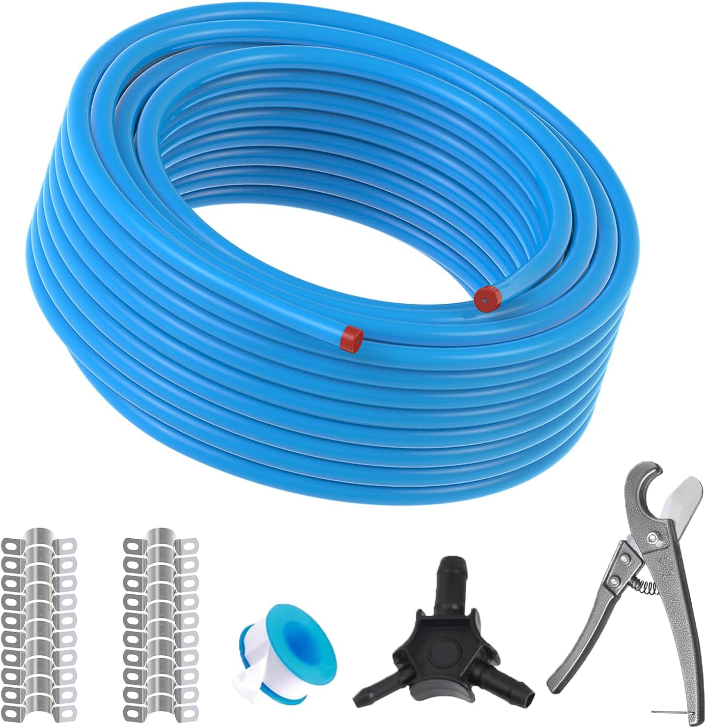 100 Ft HDPE-Aluminum Garage Air Compressor Kit