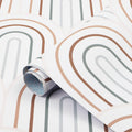Peel and Stick Boho Rainbow Wallpaper 15.5 in x 787.4 in - Removable