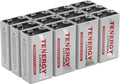 9V Lithium Batteries 12 Pack - Long Lasting Backup Power