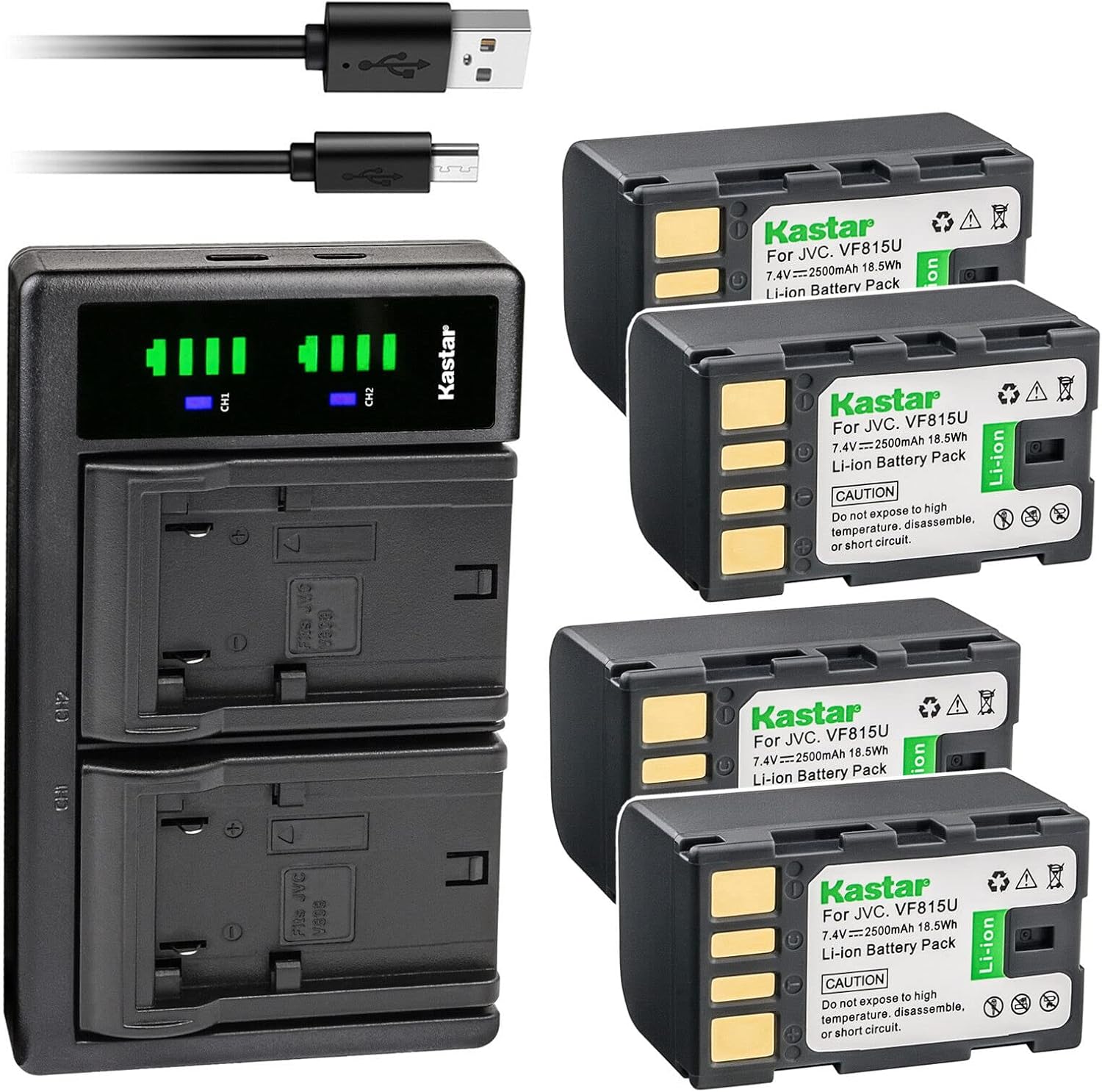 Kastar 4-Pack Battery and USB Charger for JVC Cameras Review