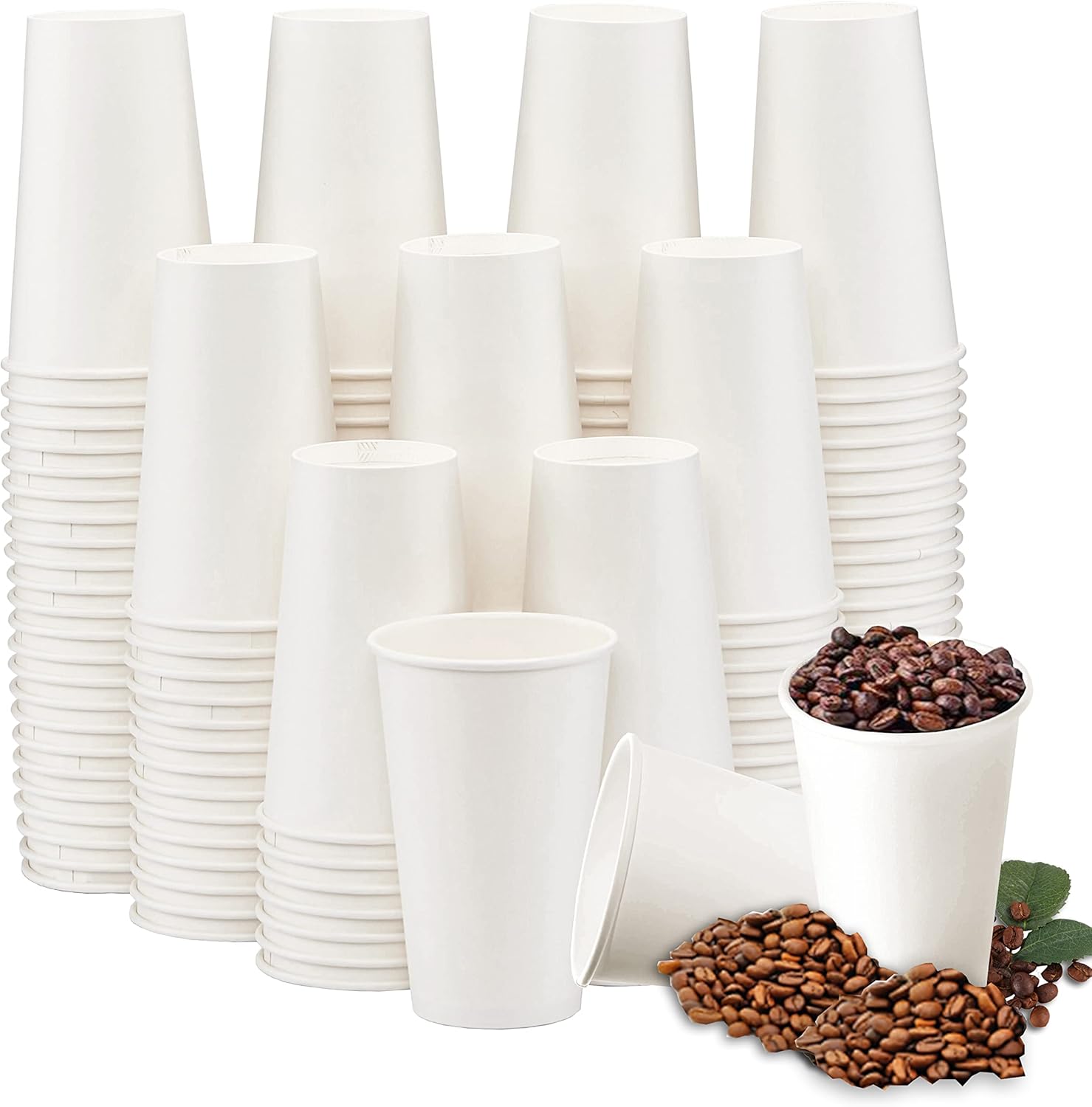 16 oz Disposable Coffee Cups for Hot and Cold Beverages