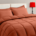 Burnt Orange Twin Size Comforter Set - 5 Piece Bed in a Bag