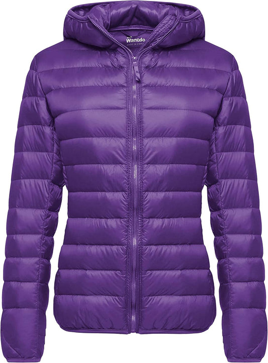 Wantdo Women's Hooded Packable Ultra Light Weight Down Jacket