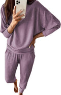 PRETTYGARDEN Women's 2 Piece Ribbed Lounge Set - Soft, Stretchy Fit Is
