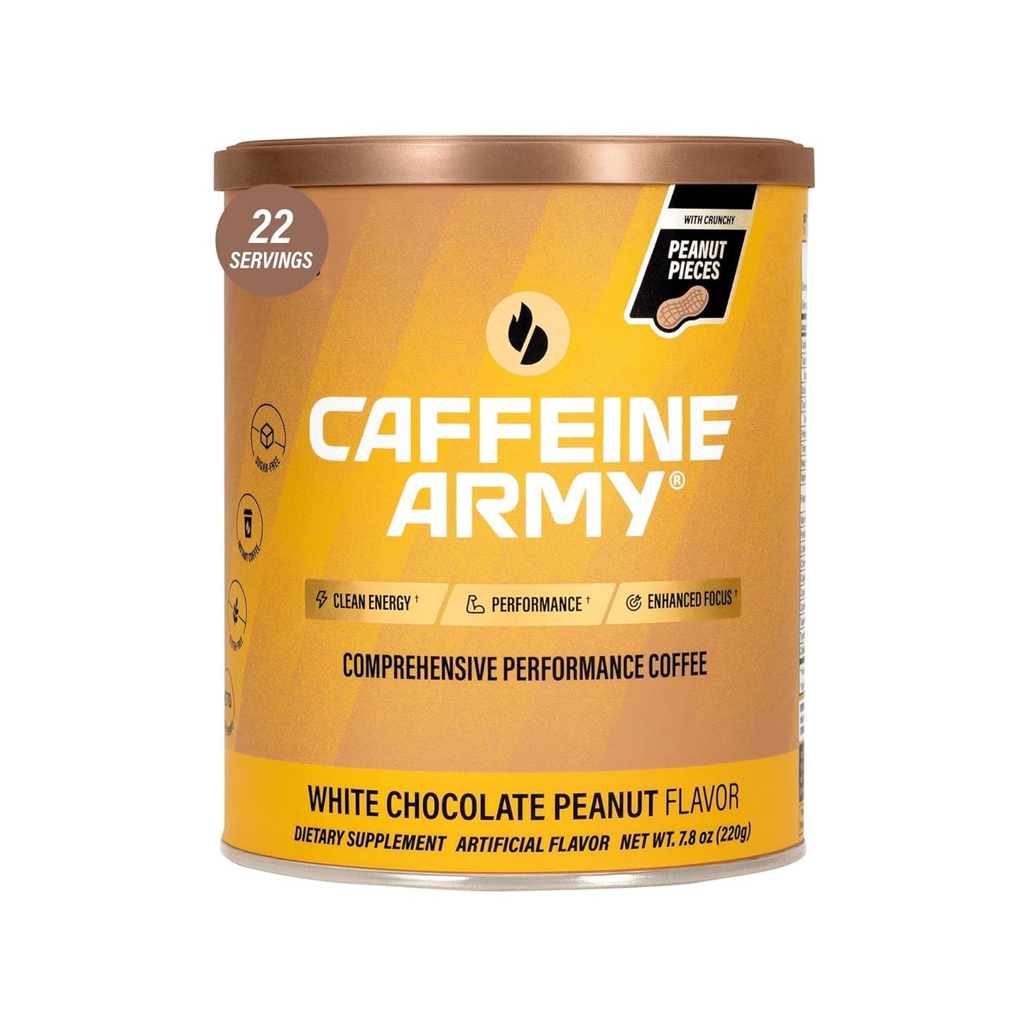 CAFFEINE ARMY White Chocolate Peanut: Clean Energy Boost