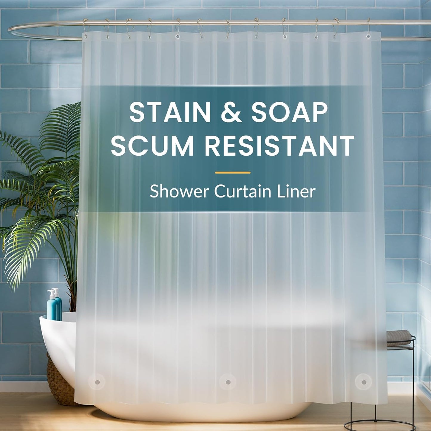 Titanker 72x84 PEVA Waterproof Shower Liner