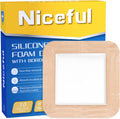 10 Count Silicone Foam Dressing 6 in x 6 in - Large Waterproof Wound