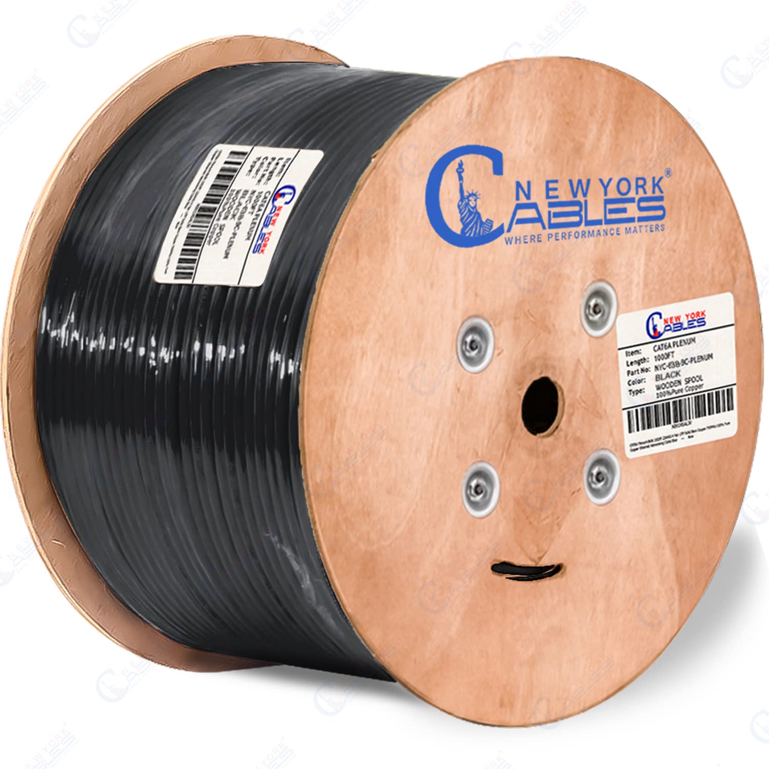 Cat6a Plenum Cable 1000ft - High Speed Networking Solution