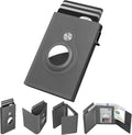 Mens Wallet Card Holder for AirTag - Slim Leather Smart Wallet