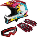 TCT-MOTORPARTS DOT Youth Motocross ATV Full Face Helmet Medium - Safe