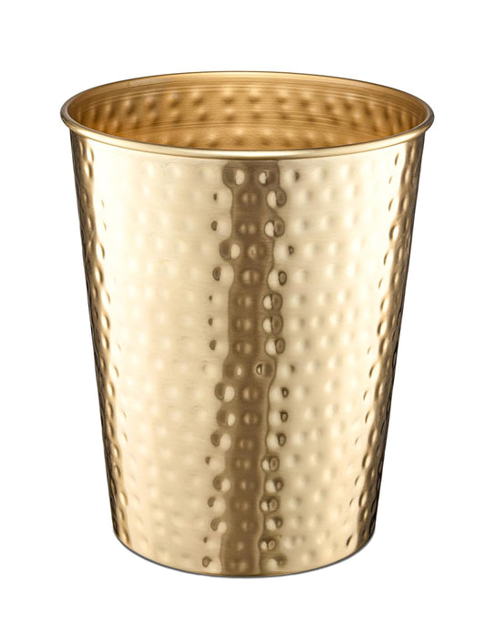 Monarch Abode Brushed Gold Hand Hammered Metal Wastebasket Review