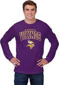 FOCO Men's NFL Classic Arched Logo Long Sleeve T-Shirt - Comfortable
