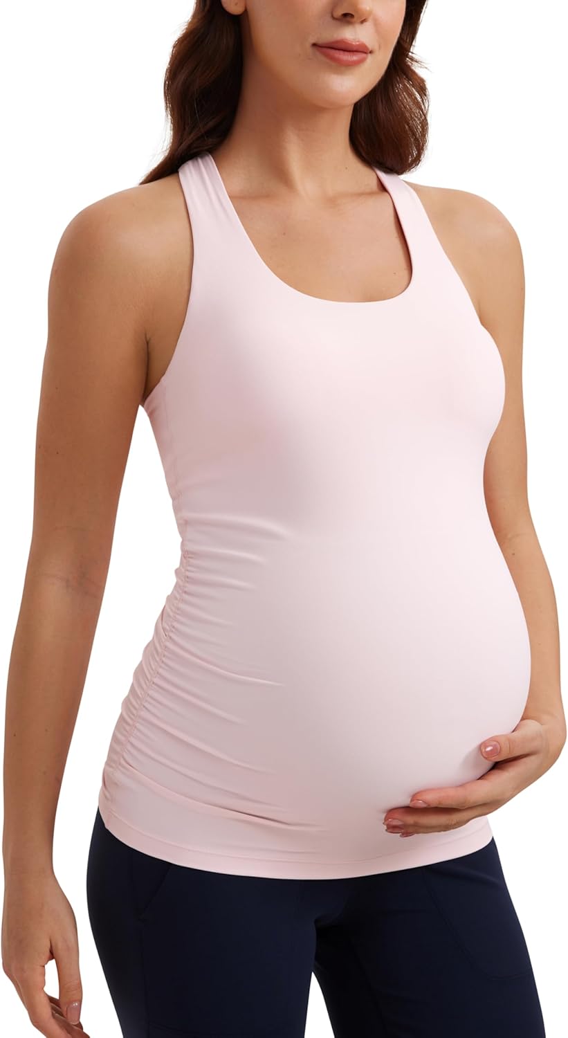 CRZ YOGA Butterluxe Maternity Tank Top for Comfort and Style