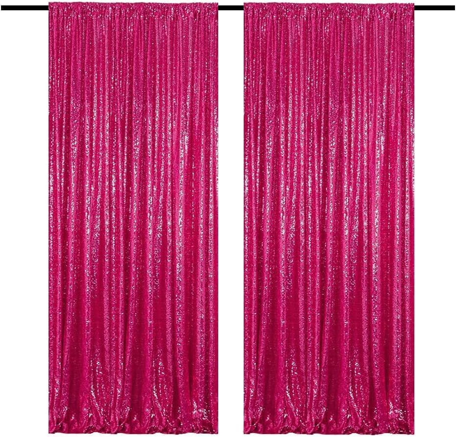 Fuchsia Sequin Backdrop for Stunning Party Decor and Events