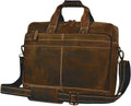 16 Inch Full Grain Leather Laptop Messenger Briefcase Bag for Men
