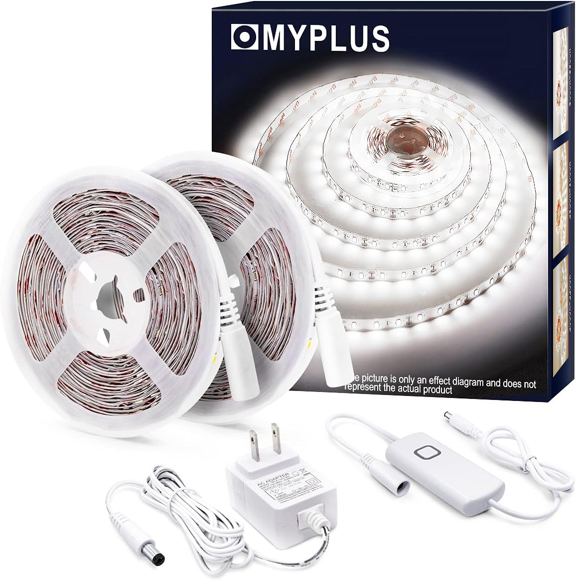 Dimmable LED Tape Light 32.8FT Bright Daylight White Strip Lights
