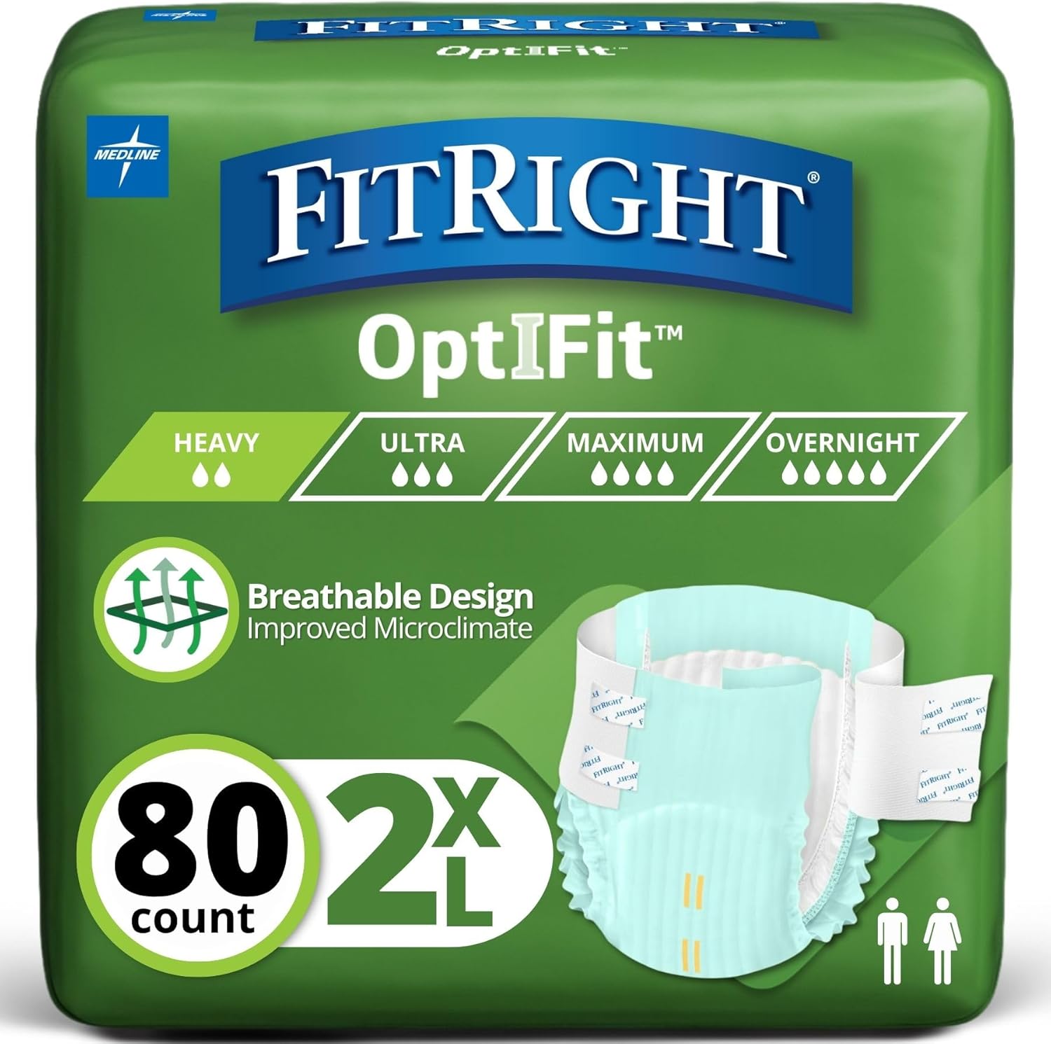 FitRight Adult Diapers for Extra Heavy Absorbency and Comfort