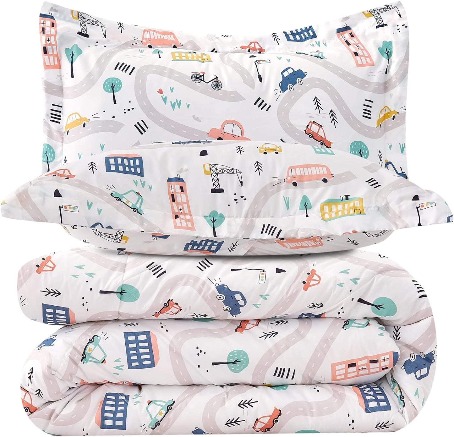 JSD Car Kids Comforter Set Full Size for Cozy Sleep Experience